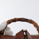 GUCCI Bamboo Backpack Leather Brown Gold 003 2058 0016 Auth ep14447-14