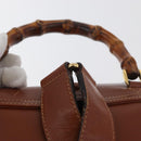 GUCCI Bamboo Backpack Leather Brown Gold 003 2058 0016 Auth ep14447-8