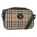 Burberrys Nova Check Shoulder Bag Canvas Beige Gold Auth ep14449A-1