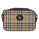 Burberrys Nova Check Shoulder Bag Canvas Beige Gold Auth ep14449A-2