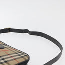 Burberrys Nova Check Shoulder Bag Canvas Beige Gold Auth ep14449A-8
