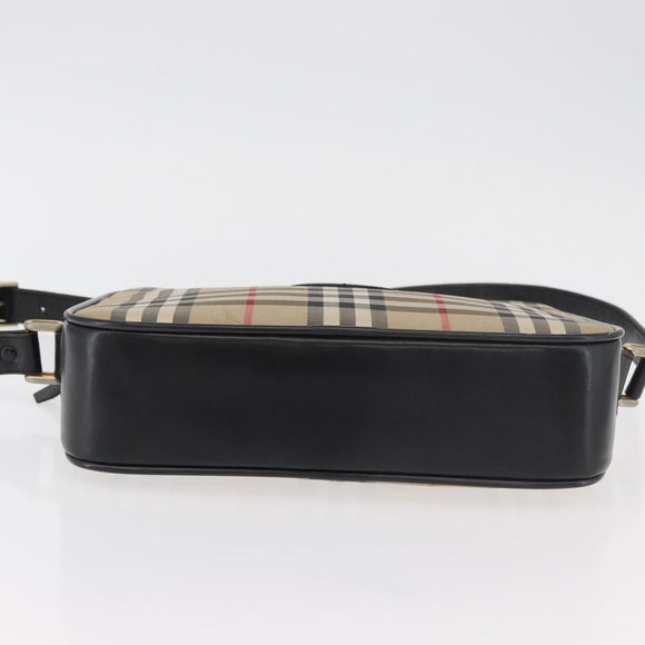 Burberrys Nova Check Shoulder Bag Canvas Beige Gold Auth ep14449A