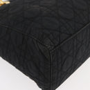 Christian Dior Canage Lady Dior Hand Bag Nylon Black Gold Auth ep14452-11