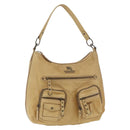 BURBERRY Blue Label Shoulder Bag Leather Beige Auth ep14455-1