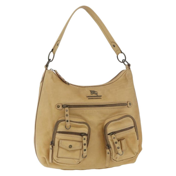BURBERRY Blue Label Shoulder Bag Leather Beige Auth ep14455
