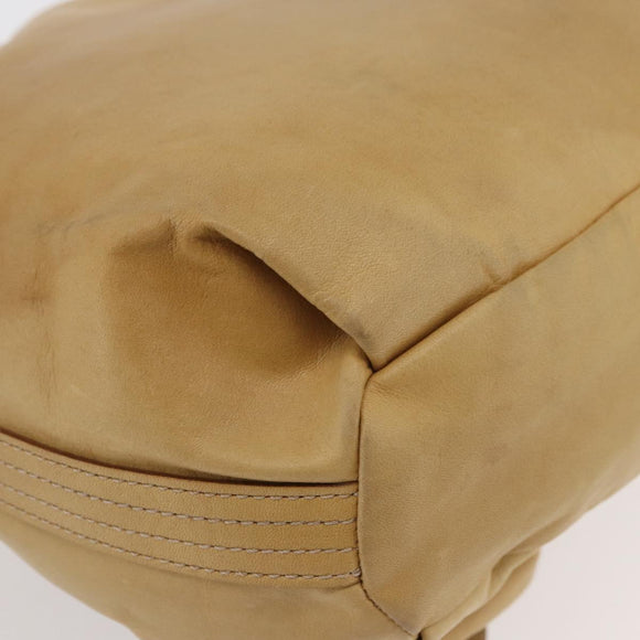 BURBERRY Blue Label Shoulder Bag Leather Beige Auth ep14455