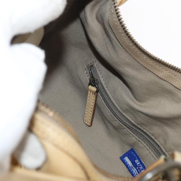 BURBERRY Blue Label Shoulder Bag Leather Beige Auth ep14455