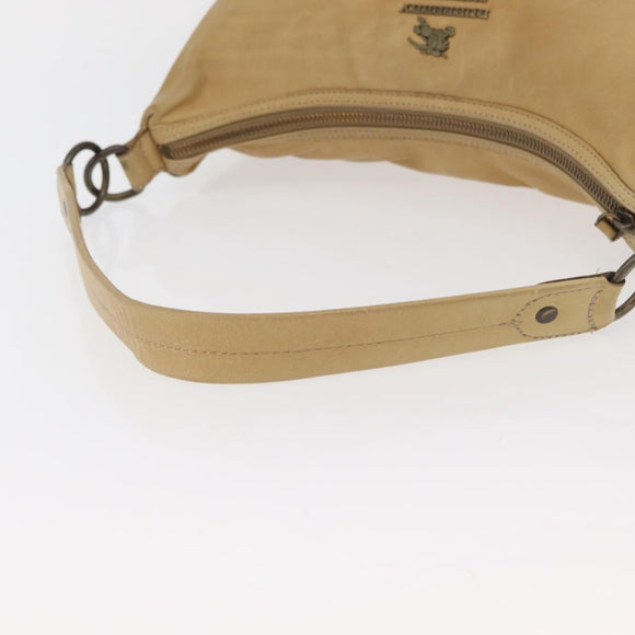 BURBERRY Blue Label Shoulder Bag Leather Beige Auth ep14455