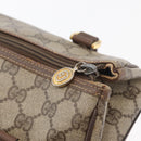 GUCCI GG Supreme Web Sherry Line Boston Bag PVC Beige Gold Auth ep14457-10