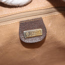 GUCCI GG Supreme Web Sherry Line Boston Bag PVC Beige Gold Auth ep14457-17
