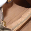 GUCCI GG Supreme Web Sherry Line Boston Bag PVC Beige Gold Auth ep14457-11