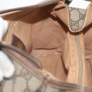 GUCCI GG Supreme Web Sherry Line Boston Bag PVC Beige Gold Auth ep14457-18