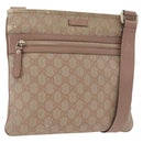 GUCCI GG Supreme Shoulder Bag PVC Pink Gold 295257 Auth ep14460-1