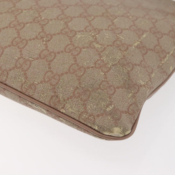GUCCI GG Supreme Shoulder Bag PVC Pink Gold 295257 Auth ep14460