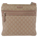 GUCCI GG Supreme Shoulder Bag PVC Pink Gold 295257 Auth ep14460-13