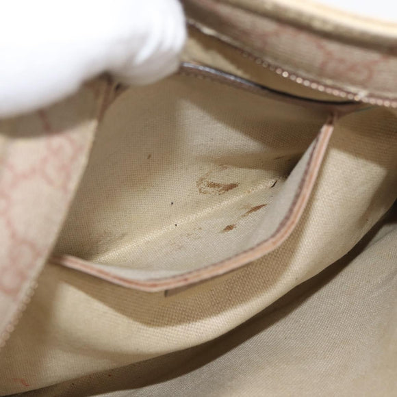 GUCCI GG Supreme Shoulder Bag PVC Pink Gold 295257 Auth ep14460