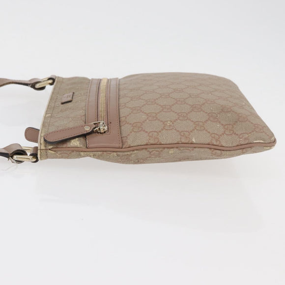 GUCCI GG Supreme Shoulder Bag PVC Pink Gold 295257 Auth ep14460