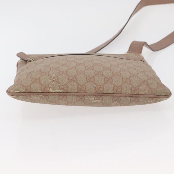 GUCCI GG Supreme Shoulder Bag PVC Pink Gold 295257 Auth ep14460