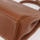 LOEWE Hand Bag Leather 2way Brown Gold Auth ep14461-17