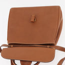 LOEWE Hand Bag Leather 2way Brown Gold Auth ep14461-11