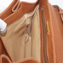 LOEWE Hand Bag Leather 2way Brown Gold Auth ep14461-21