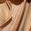 LOEWE Hand Bag Leather 2way Brown Gold Auth ep14461-22