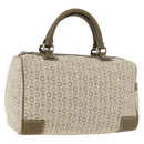CELINE C Macadam Canvas Mini Boston Bag Khaki Silver Auth ep14462-1