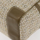 CELINE C Macadam Canvas Mini Boston Bag Khaki Silver Auth ep14462-16