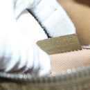 CELINE C Macadam Canvas Mini Boston Bag Khaki Silver Auth ep14462-12