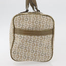 CELINE C Macadam Canvas Mini Boston Bag Khaki Silver Auth ep14462-3