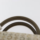CELINE C Macadam Canvas Mini Boston Bag Khaki Silver Auth ep14462-8