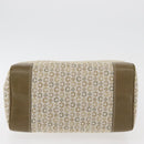 CELINE C Macadam Canvas Mini Boston Bag Khaki Silver Auth ep14462-5