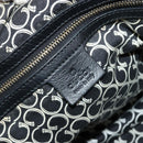 GUCCI Horsebit Hand Bag Leather Black Gold 189890 Auth ep14463-18