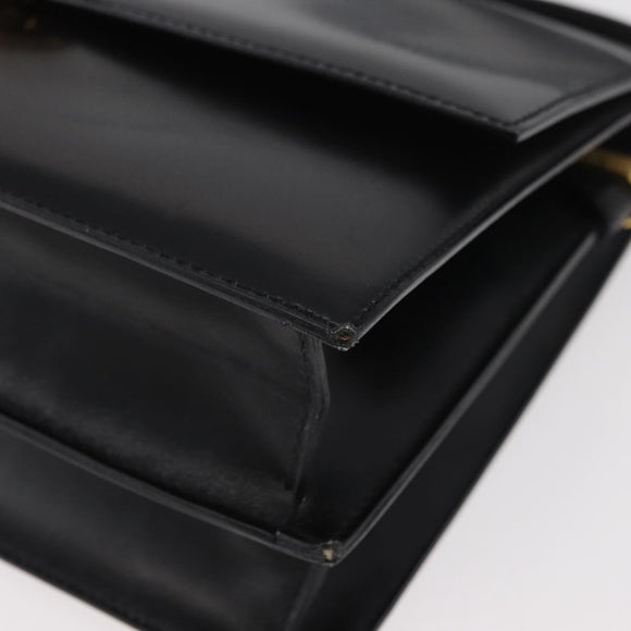 CELINE Umhängetasche Leder Schwarz Gold Original ep14468V
