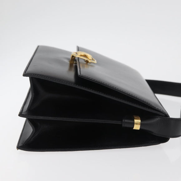CELINE Umhängetasche Leder Schwarz Gold Original ep14468V