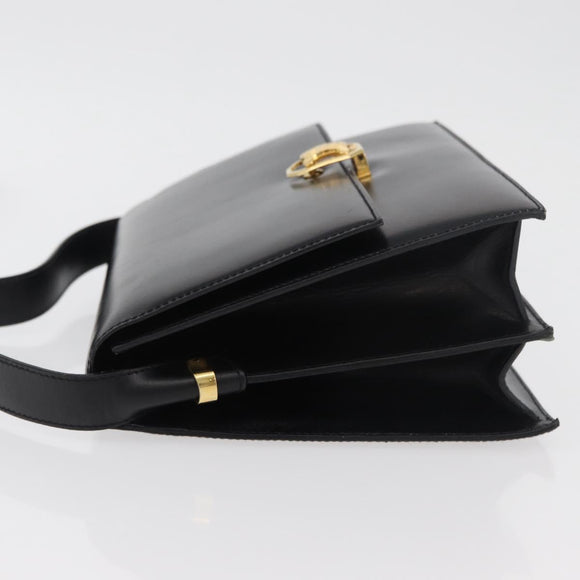 CELINE Umhängetasche Leder Schwarz Gold Original ep14468V