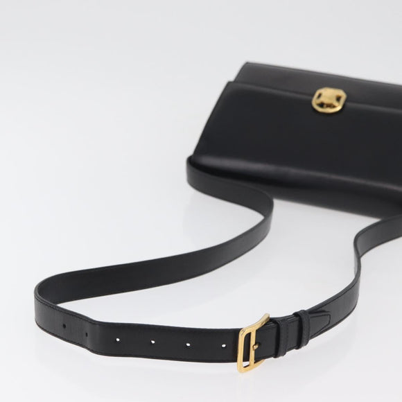 CELINE Umhängetasche Leder Schwarz Gold Original ep14468V