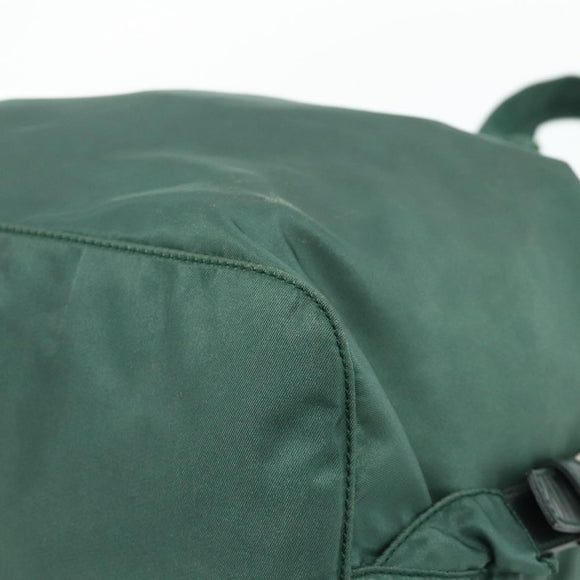 PRADA Backpack Nylon Green Silver Auth ep14472A