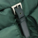 PRADA Backpack Nylon Green Silver Auth ep14472A-17