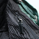 PRADA Backpack Nylon Green Silver Auth ep14472A-23
