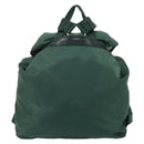 PRADA Backpack Nylon Green Silver Auth ep14472A-3