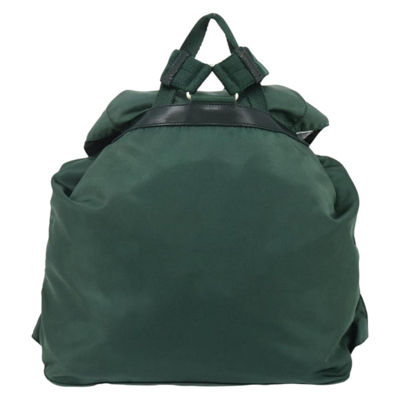 PRADA Backpack Nylon Green Silver Auth ep14472A