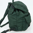 PRADA Backpack Nylon Green Silver Auth ep14472A-4