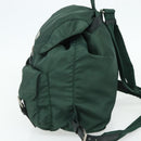 PRADA Backpack Nylon Green Silver Auth ep14472A-5