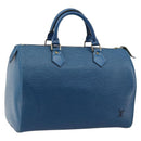 LOUIS VUITTON Epi Speedy 30 Hand Bag Toledo Blue M43005 LV Auth ep14475A-1