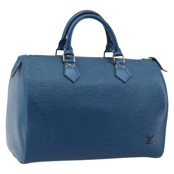 LOUIS VUITTON Epi Speedy 30 Hand Bag Toledo Blue M43005 LV Auth ep14475A