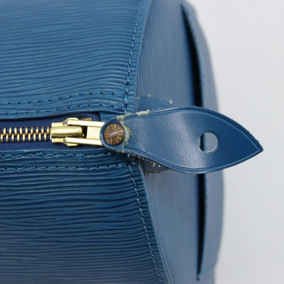 LOUIS VUITTON Epi Speedy 30 Hand Bag Toledo Blue M43005 LV Auth ep14475A