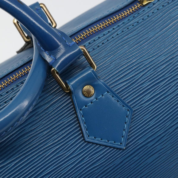 LOUIS VUITTON Epi Speedy 30 Hand Bag Toledo Blue M43005 LV Auth ep14475A