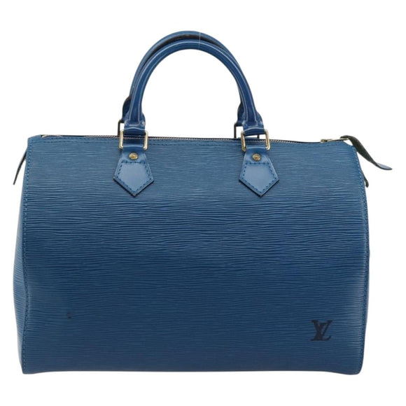 LOUIS VUITTON Epi Speedy 30 Hand Bag Toledo Blue M43005 LV Auth ep14475A
