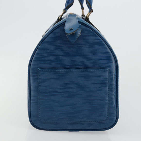 LOUIS VUITTON Epi Speedy 30 Hand Bag Toledo Blue M43005 LV Auth ep14475A